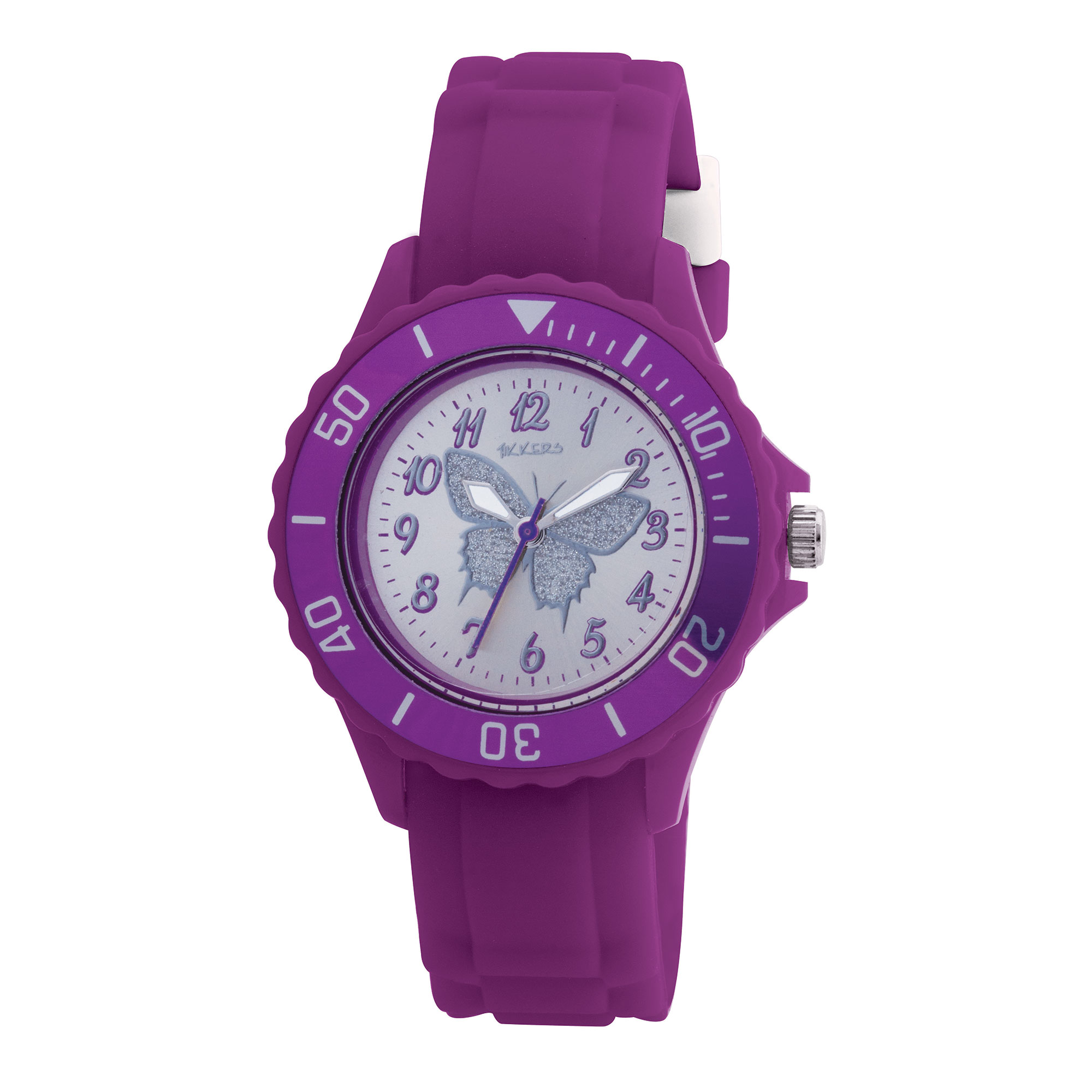Tikkers Purple Butterfly Watch