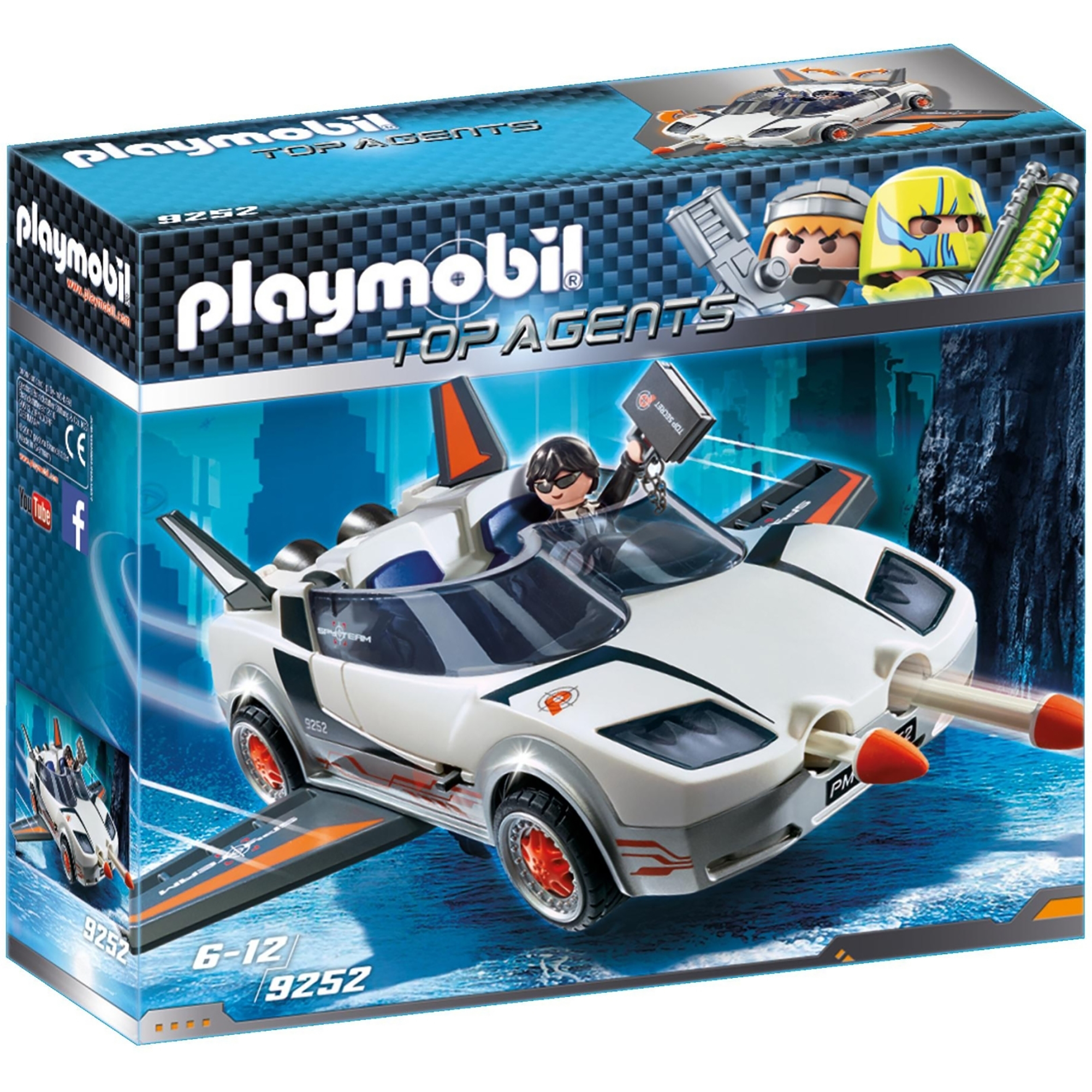 Playmobil Top Agents Agent P With Firing Weapons 9252 Playmobil Top Agents Agent P With Firing Weapons 9252
