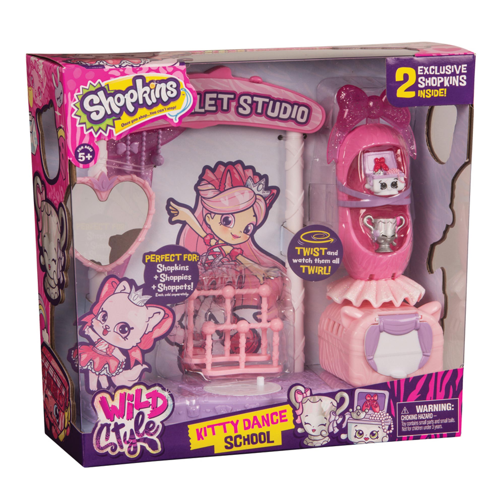 Shopkins Wild Style Kitty Ballet Studio Playset Shopkins Wild Style Kitty Ballet Studio Playset