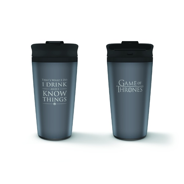 Game Of Thrones I Drink And I Know Things Metal Travel Mug
