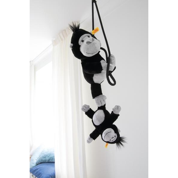 Steiff Soft Cuddly Friends Bongy Gorilla Black Light Grey