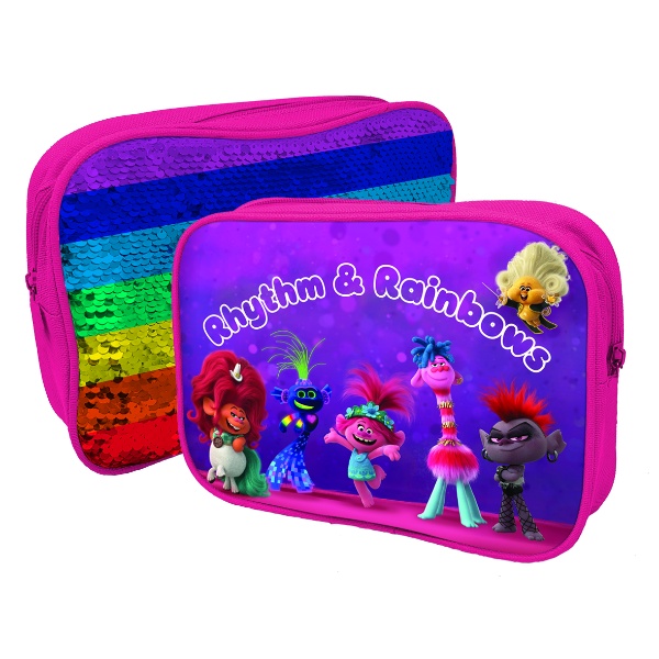 Trolls World Tour Rhythm Rainbows Sequin Pencil Case